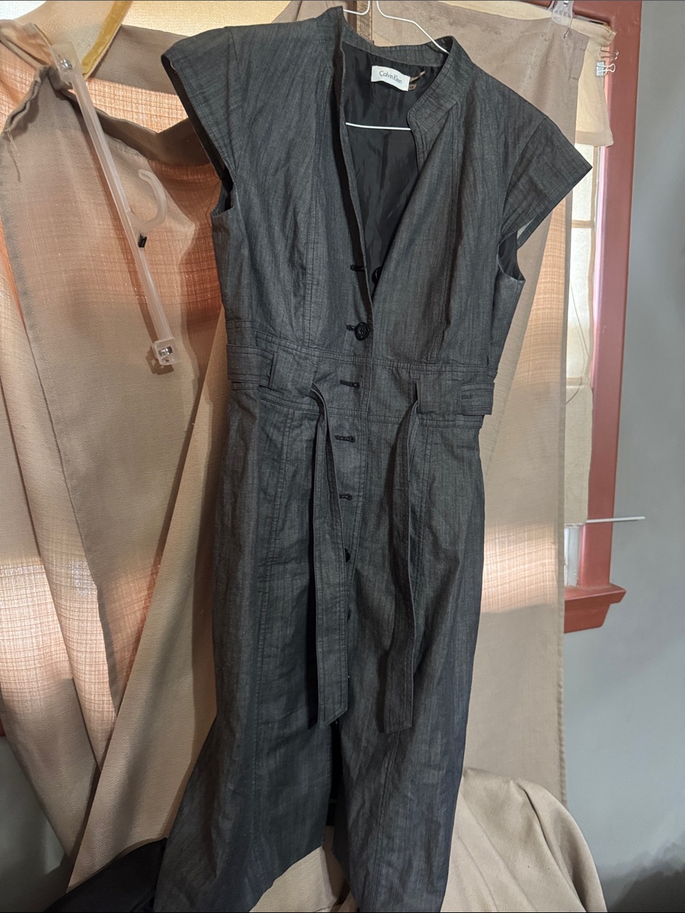 Calvin Klein Charcoal Gray Jacket with Subtle Texture-42